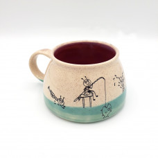 mug 3,5dl turquoise-purple