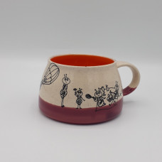 mug 3,5dl purple-orange