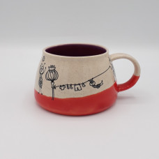 mug 3,5dl red-purple