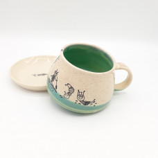 Mug 3,5dl turkquoise-green