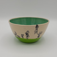 Bowl with ants turquoise/green